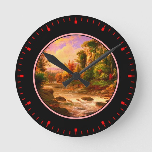 Horloge Ronde Peinture de la nature (Recto)