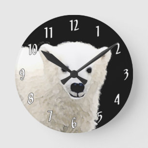 Horloge Ronde Peinture de l'ours polaire - Oiginal Wildlife Art