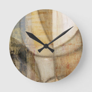 Horloge Ronde Peinture texturée rugueuse sur la Terre