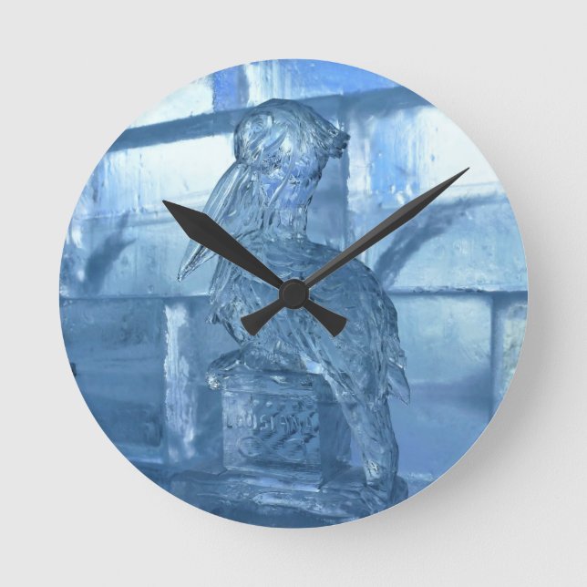 Horloge Ronde Pelican Ice Sculpture, Québec, Canada (Recto)