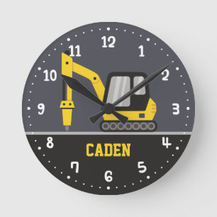 Horloge Ronde Pelle de construction avec pièce de briseur pour c