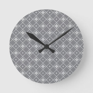 Horloge Ronde Pendentif croix géométrique