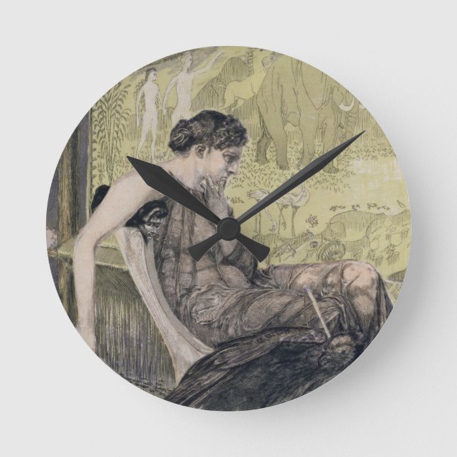 Horloge Ronde Pénélope tissant un linceul pour Laertes son (Recto)