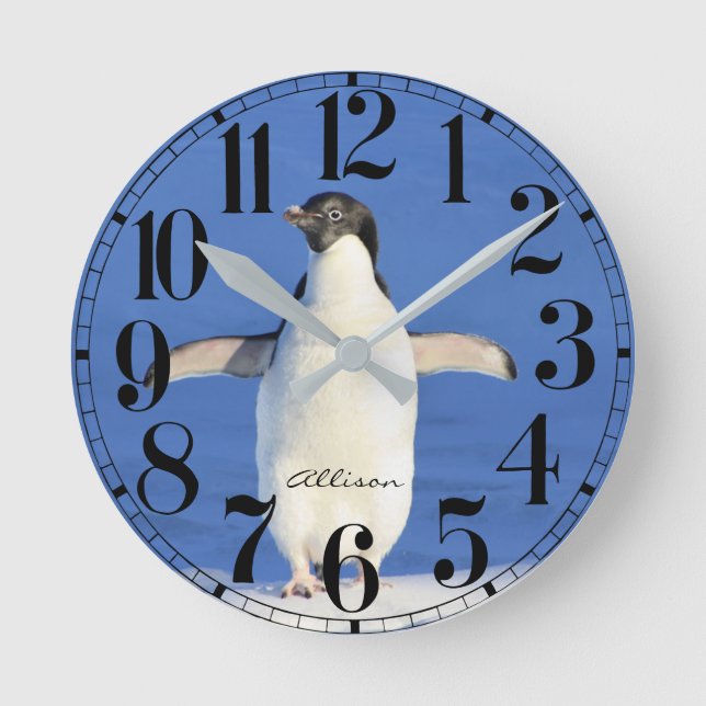 Horloge Ronde Penguin Wall Clock (Recto)