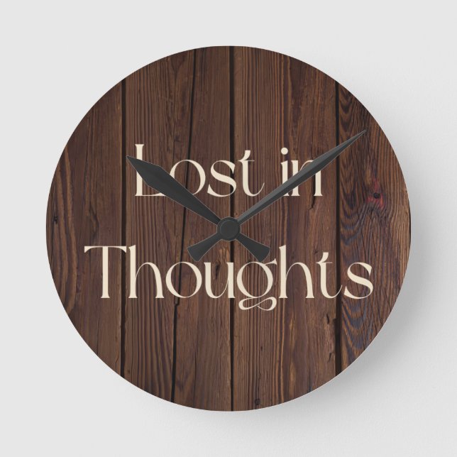 Horloge Ronde Perdu dans ses pensées (Recto)