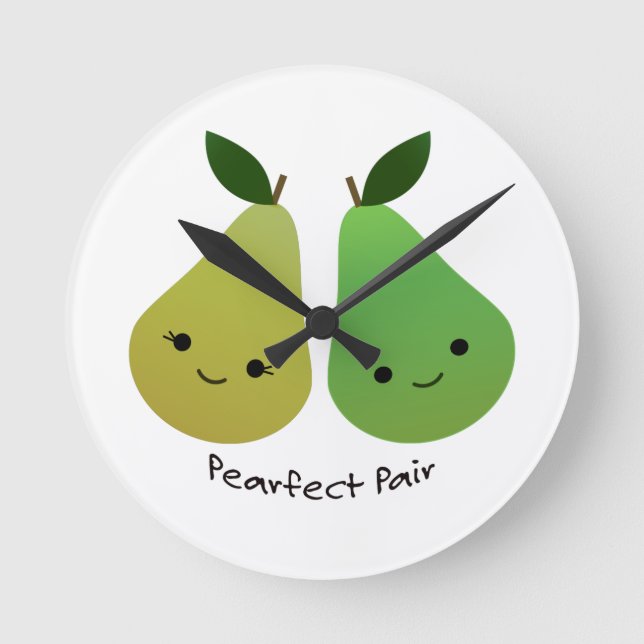 Horloge Ronde Perfect Pear Kawaii Pears (Recto)