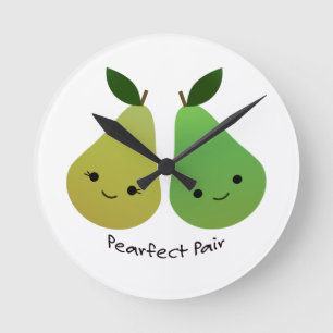 Horloge Ronde Perfect Pear Kawaii Pears