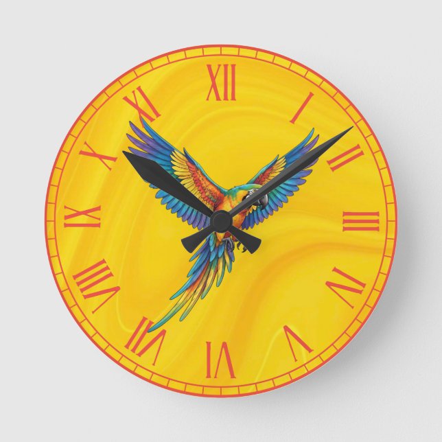 Horloge Ronde Perroquet (Recto)