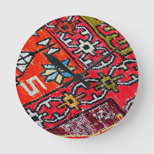 Horloge Ronde Perse orientale, Motif turc, Moquette (Recto)