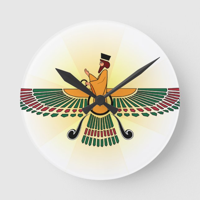 Horloge Ronde Persian Farvahar (Recto)