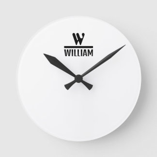 Horloge Ronde Personalize Monogram Name