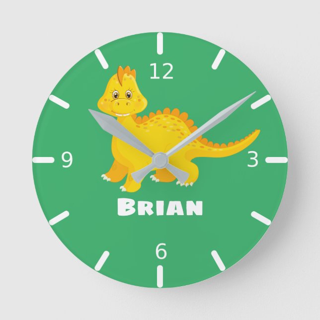 Horloge Ronde Personalize Your Own Dinosaur  Square Wall Clock (Recto)
