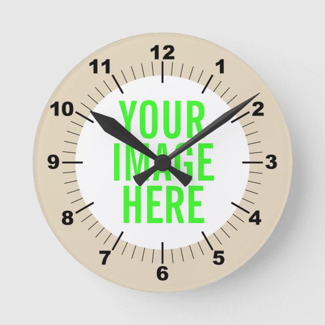 Horloge Ronde Personalize your own round clock (Recto)