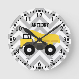 Horloge Ronde Personalized Dump Truck