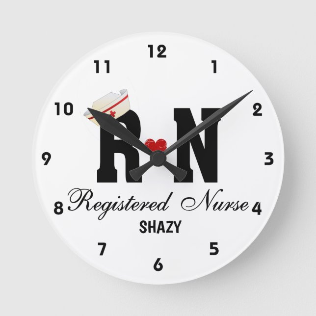 Horloge Ronde Personalized RN Nurse Hat (Recto)