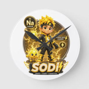 Horloge Ronde Personnage ATOMIVRA Sodium