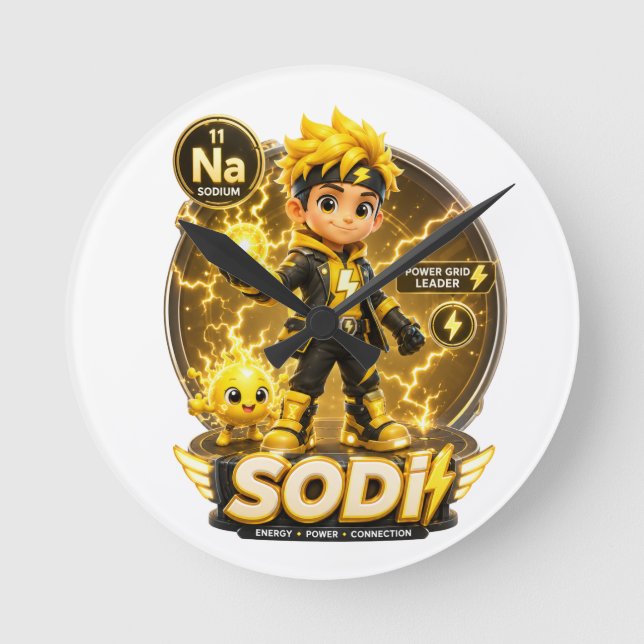 Horloge Ronde Personnage ATOMIVRA Sodium  (Recto)