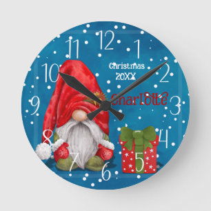 Horloge Ronde Personnalisable Père Noël
