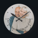 Horloge Ronde Personnalisé Notre Amour A Réussi Le Test Du Temps<br><div class="desc">Concevez votre propre personnalisation Notre Amour a Stood Le Test du Temps horloge murale unique de Ricaso - Idéal pour les anniversaires ... </div>