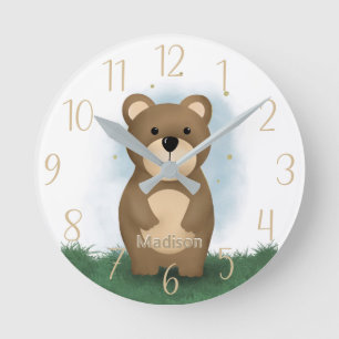 Horloge ronde personnalisée Ourson Mélange des gen
