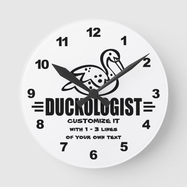 Horloge Ronde Personnaliser Canard (Recto)