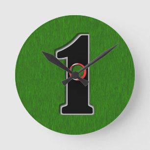Horloge Ronde Personnalisez ce trou de golf Lucky en une seule c