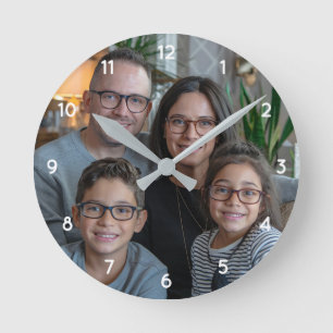 Horloge Ronde Personnalisez votre propre photo de famille person