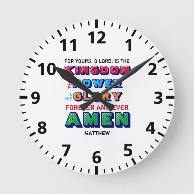 Horloge Ronde Personnalité du Colorful Christian Kids (Recto)