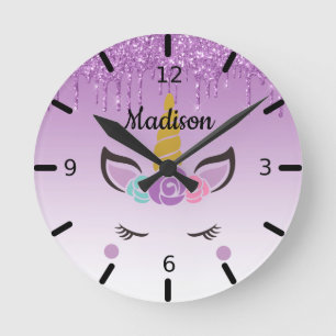 Horloge Ronde Personnalité du Floral Sleeping