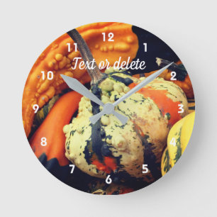 Horloge Ronde Personnalized Colorful Decorative Gourds