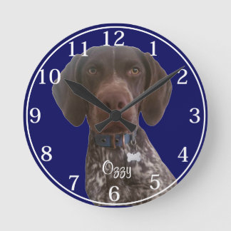 Horloge Ronde Personnalized German Short haired Pointer clock