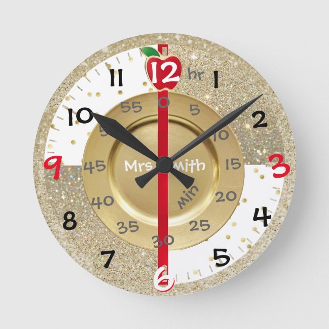 Horloge Ronde Personnalized Learning Clock (Recto)