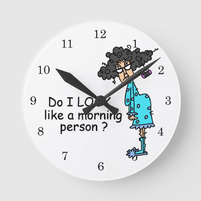 Horloge Ronde Personne Du Matin (Recto)