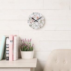 Horloge Ronde Pétales Sereins