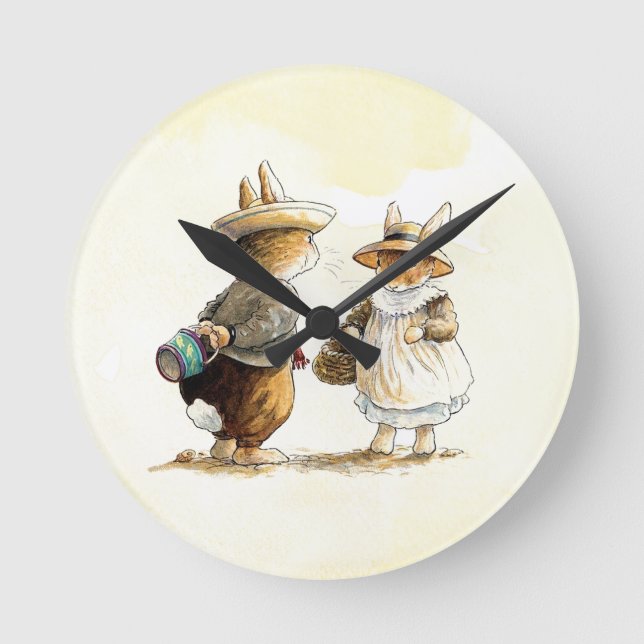 Horloge Ronde Peter Rabbit (couple) (Recto)