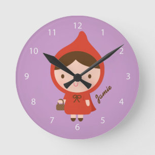 Horloge Ronde Petit Chaperon Rouge Fairytale Girls Chambre