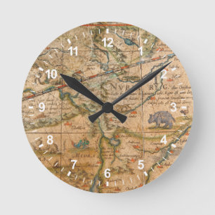 Horloge Ronde Petit groupe de l'Afrique d'un globe