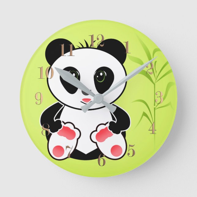 Horloge Ronde Petit Panda (Recto)