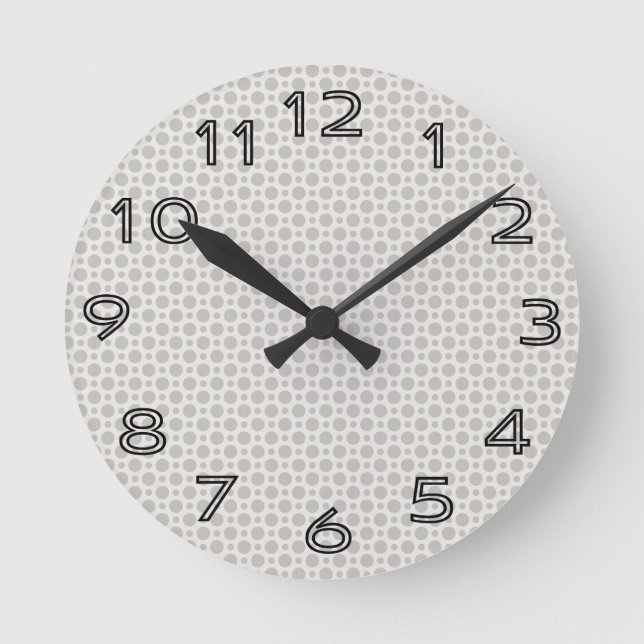 Horloge Ronde Petits points gris (Recto)