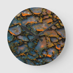 Horloge Ronde Petrified dinosaure bone