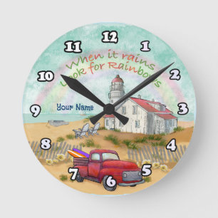 Horloge Ronde Phare de Beach Truck