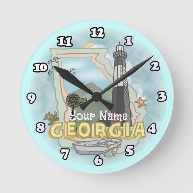 Horloge Ronde Phare de Géorgie (Recto)
