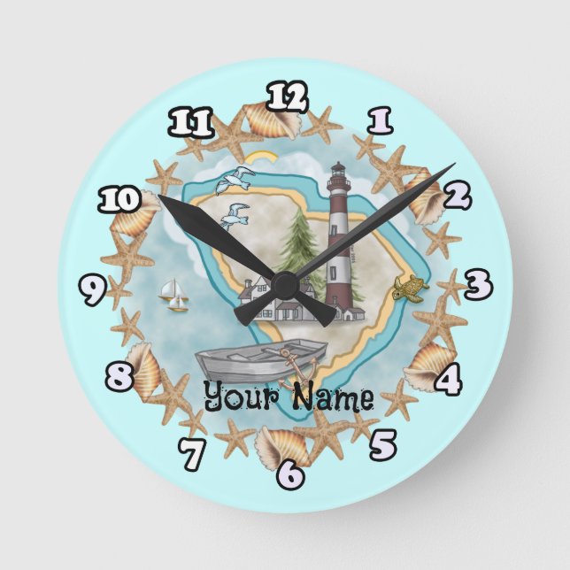 Horloge Ronde Phare de la Caroline du Sud (Recto)