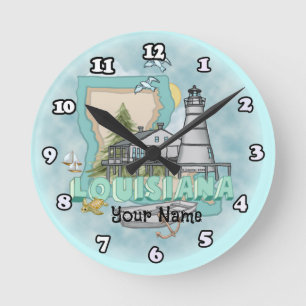 Horloge Ronde Phare de Louisiane
