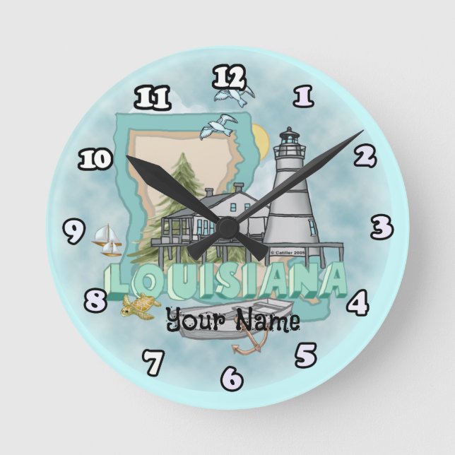 Horloge Ronde Phare de Louisiane (Recto)