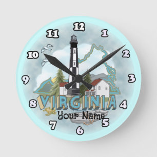 Horloge Ronde Phare de Virginie