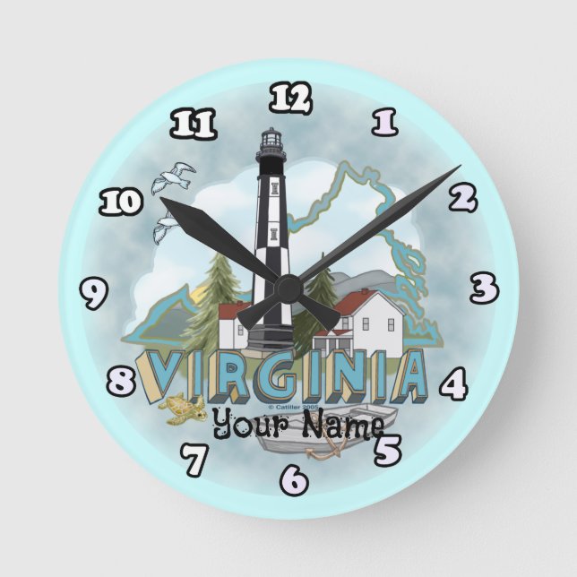 Horloge Ronde Phare de Virginie (Recto)
