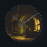 Horloge Ronde Philosophe avec un livre ouvert, 1625-7 (huile sur<br><div class="desc">Image : 91055 philosophe avec un livre ouvert,  1625-7 (huile sur le panneau). Koninck,  Salomon (1609-56). Louvre,  Paris,  France,  Peter Willi.  Art,  beaux-arts.</div>