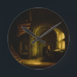 Horloge Ronde Philosophe avec un livre ouvert, 1625-7 (huile sur<br><div class="desc">Image : 91055 philosophe avec un livre ouvert,  1625-7 (huile sur le panneau). Koninck,  Salomon (1609-56). Louvre,  Paris,  France,  Peter Willi.  Art,  beaux-arts.</div>