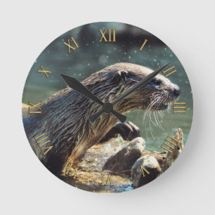 Horloge Ronde Photo animalière de River Otter Animal-lover